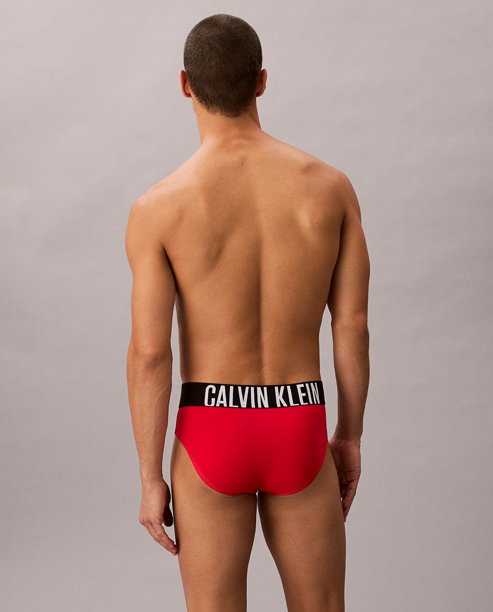Slip de Banho com Cós Vermelho-2