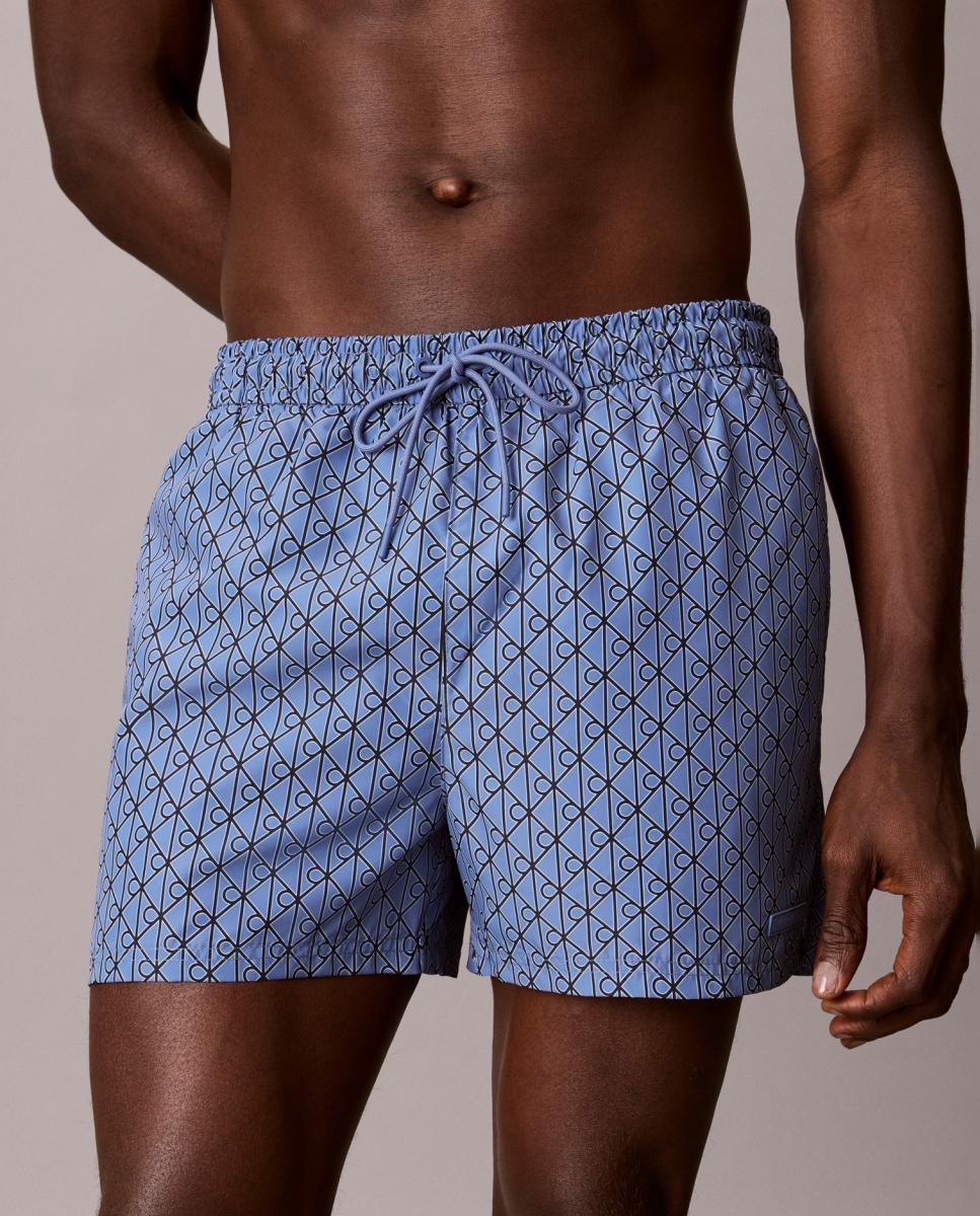Bañador de largo medio con cordón - Calvin Klein - Azul Azul-4
