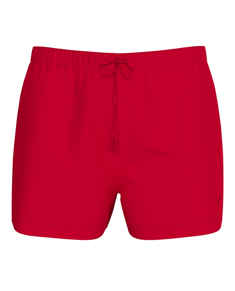 Calções de Banho Médios com Cordão Vermelho-6