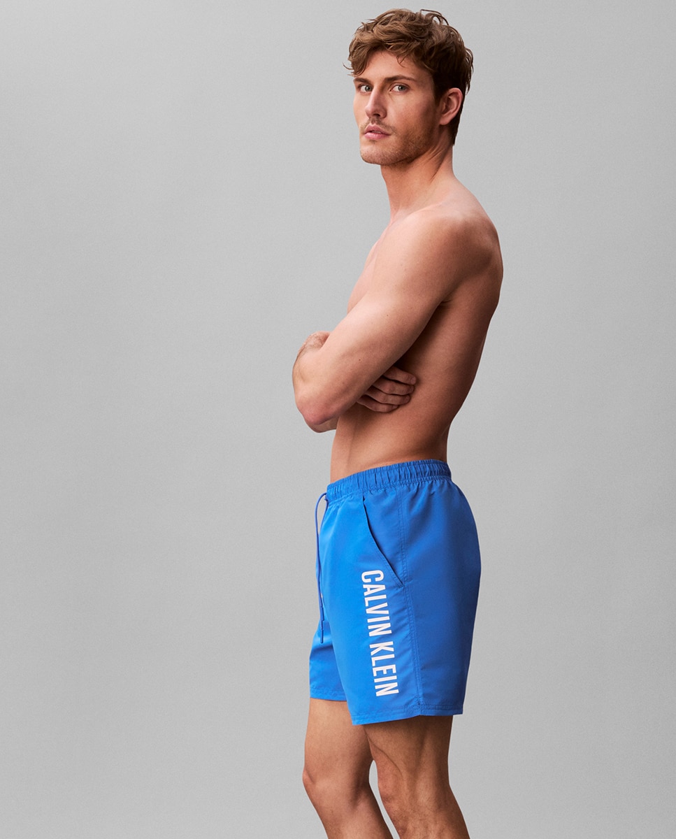 Bañador de largo medio con cordón - Calvin Klein - Azul Azul-1