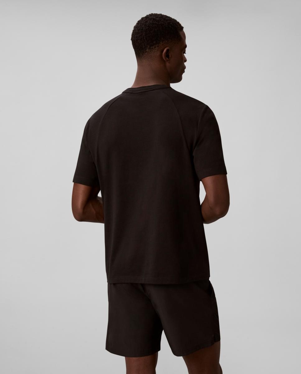 T-Shirt de Gola Redonda Preto-2