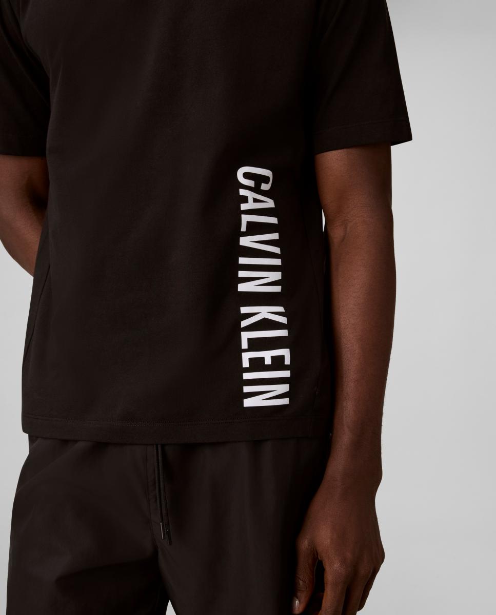 T-Shirt de Gola Redonda Preto-4