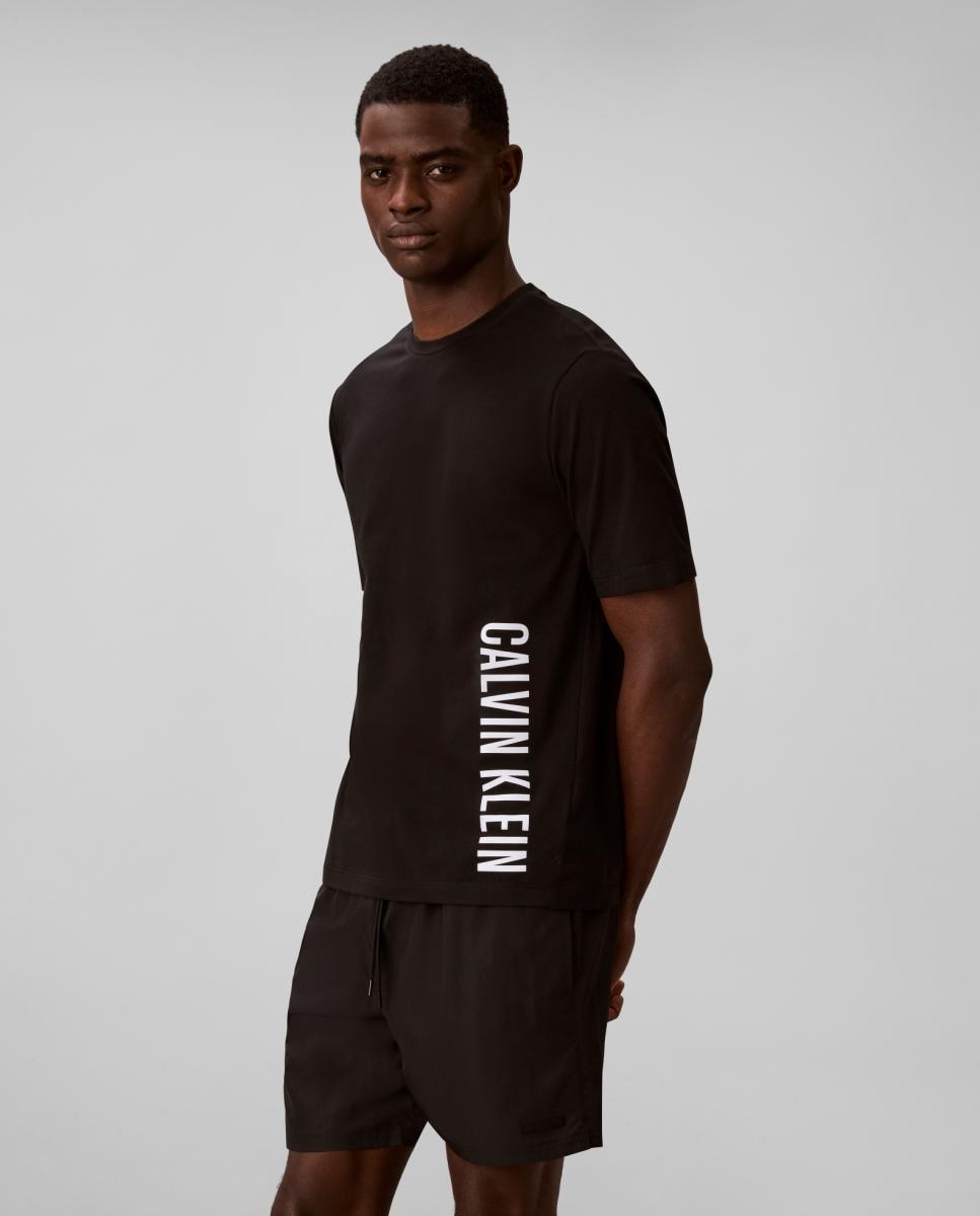 T-Shirt de Gola Redonda Preto-5