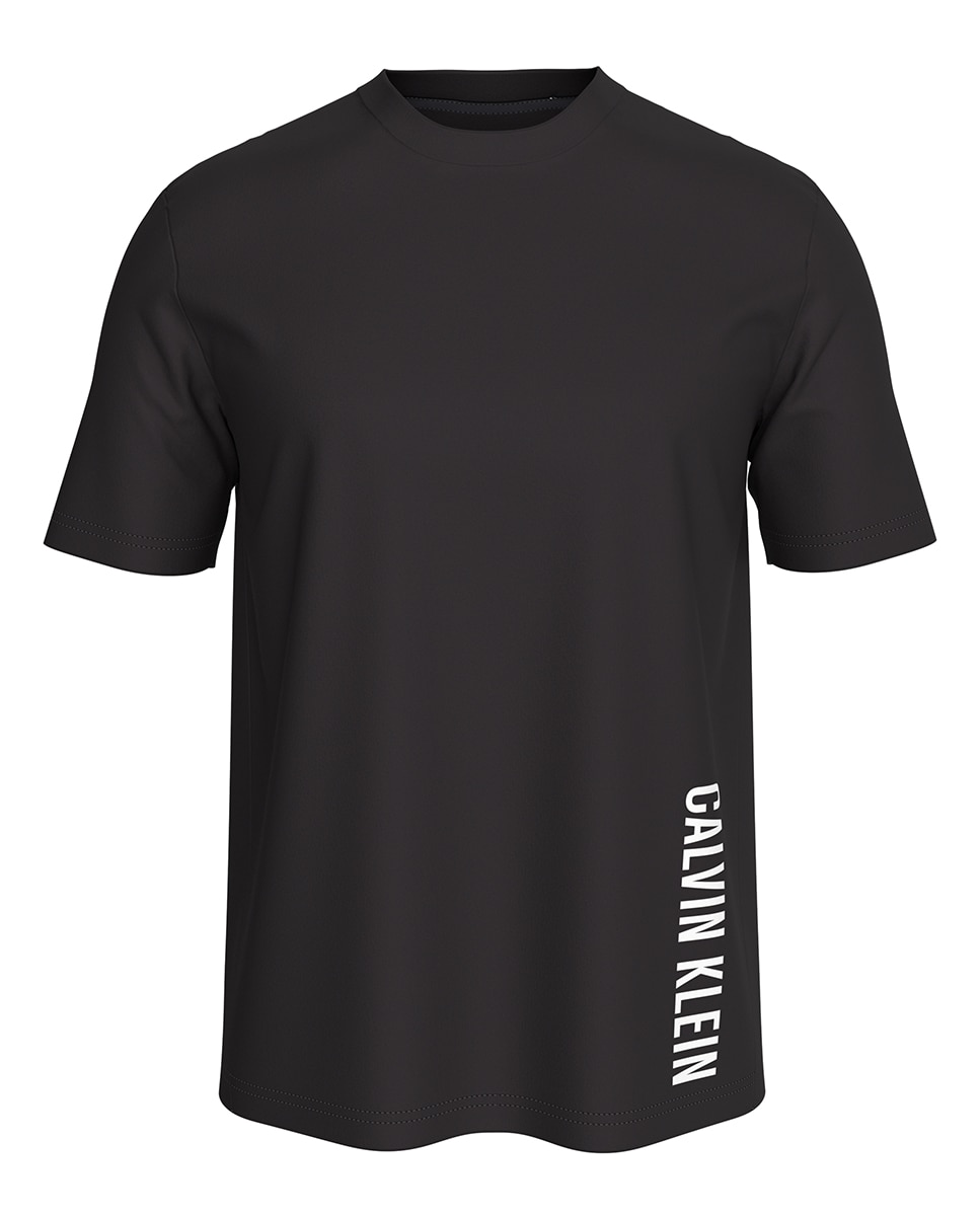 T-Shirt de Gola Redonda Preto-6