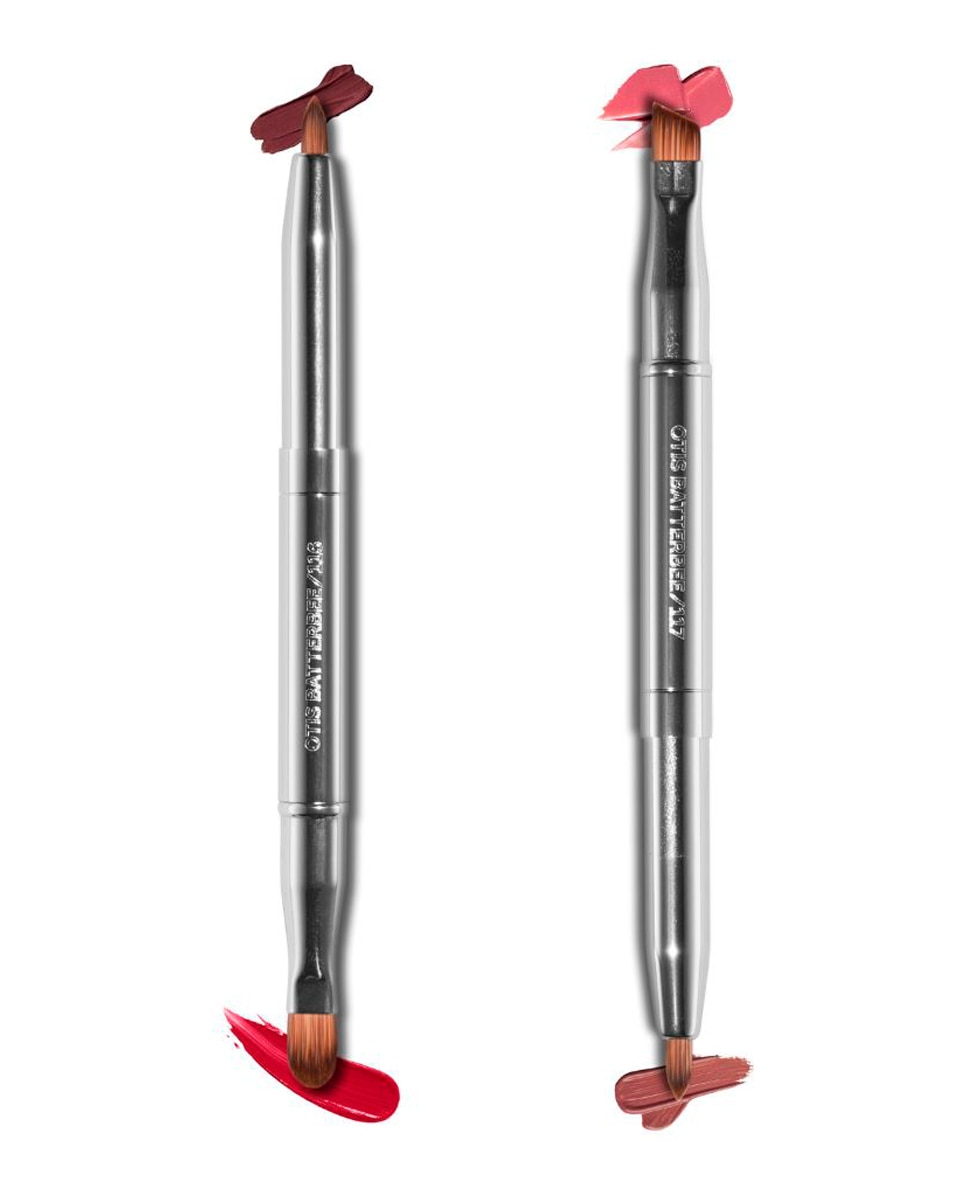 Imagen 2 de Dúo de Brochas de Doble Punta para Labios y Ojos Otis Batterbee - plata plata