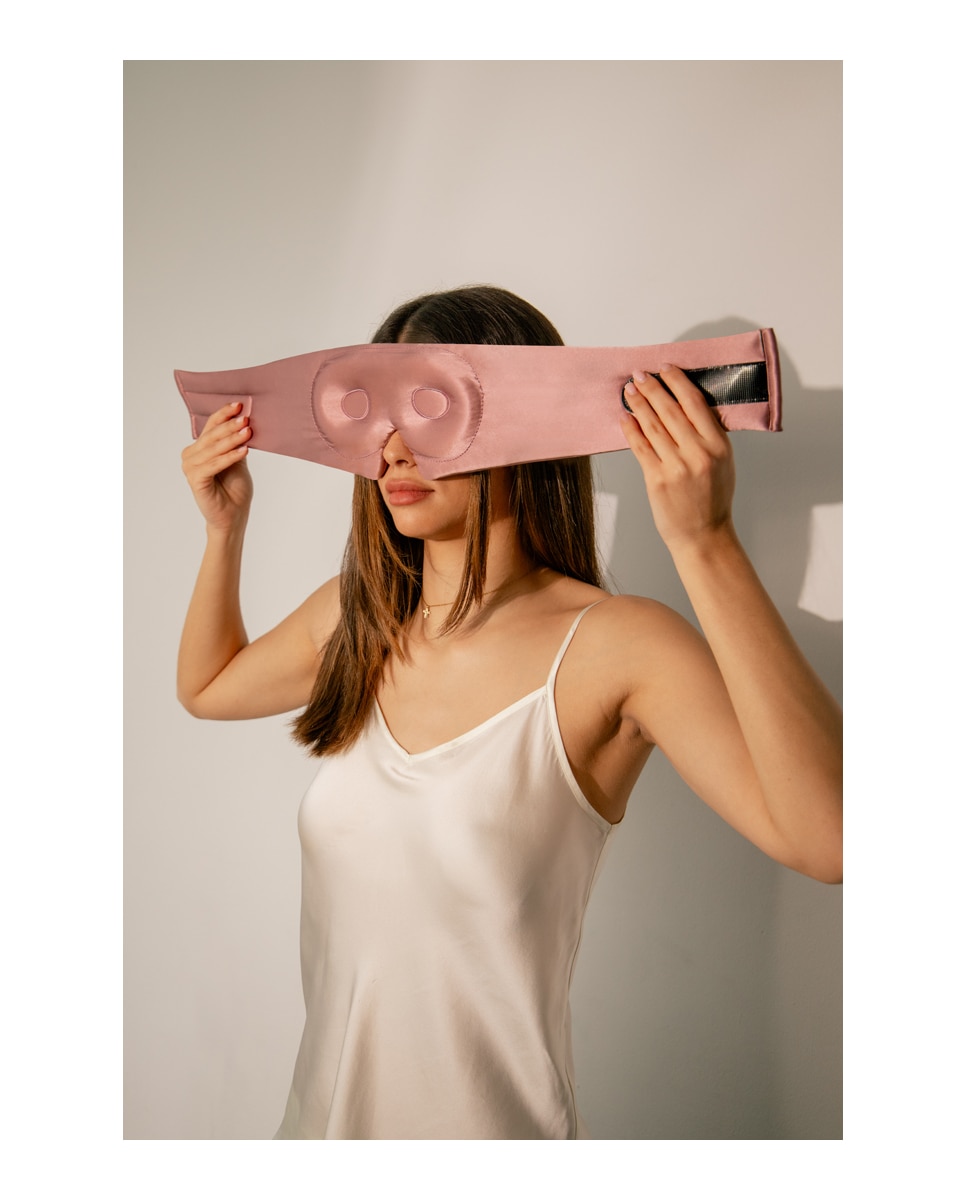Imagen 3 de Antifaz de Seda Protección de Pestañas Damask Rose Drowsy