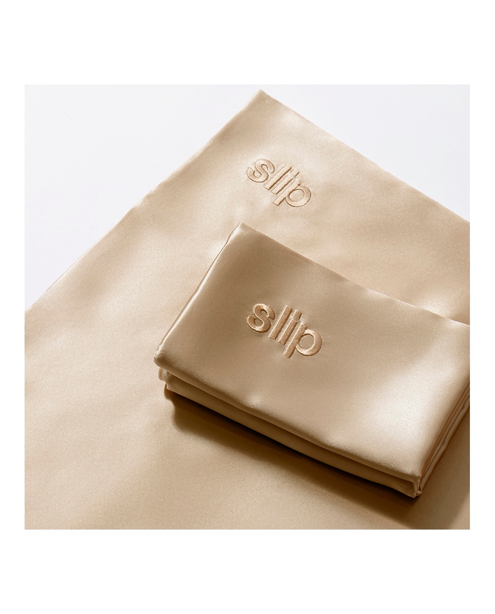 Funda De Almohada De Seda Pura Queen Slip - caramelo caramelo-2
