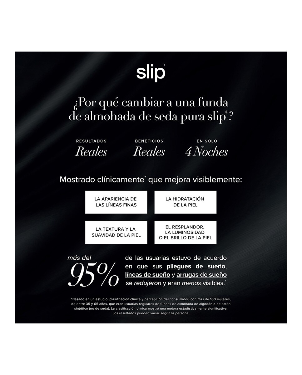 Funda De Almohada De Seda Pura Queen Slip - plateado plateado-3