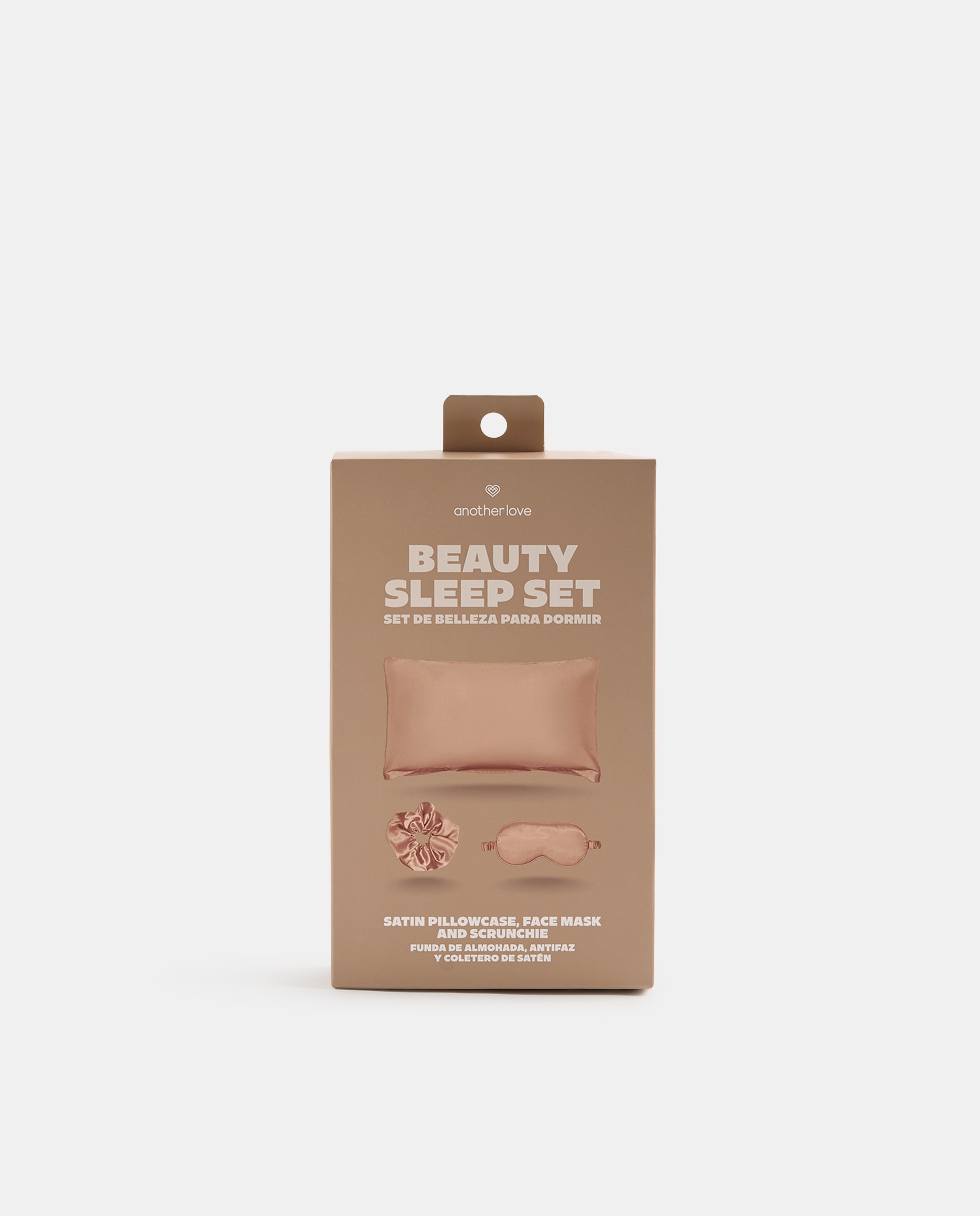 Conjunto de Beleza para Dormir: Capa de Almofada, Máscara de Dormir e Elástico de Cabelo de Cetim Topo-2