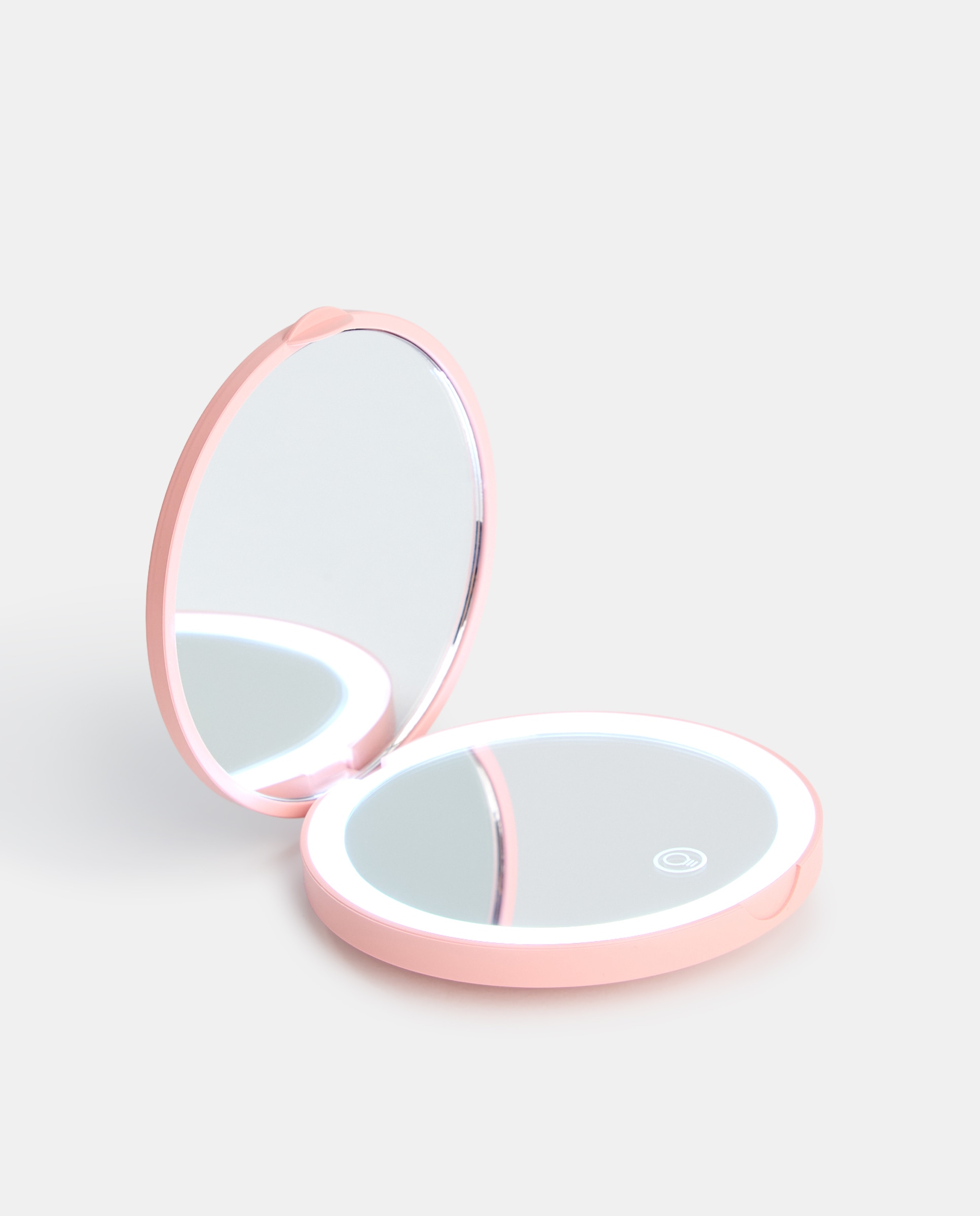 Espelho Compacto 2X com Luz LED Rosa-2