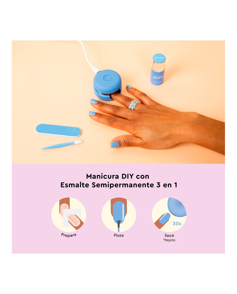 Imagen 4 de Kit de Manicura Semipermanente Fleur Bleue Le Mini Macaron - Fleur Bleue Fleur Bleue