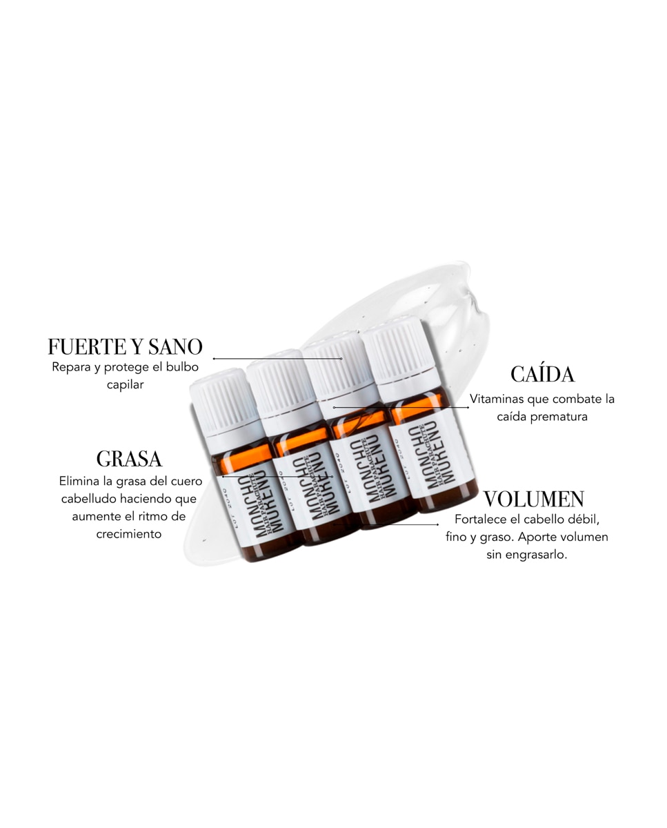 Imagen 3 de Ampollas de vitamina anticaída Hair Parachute 6 ml Moncho Moreno - 6 ml