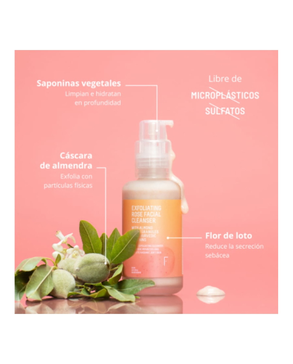 Imagen 6 de Exfoliante facial Exfoliating Rose Facial Cleanser 100 ml Freshly Cosmetics - 100 ml