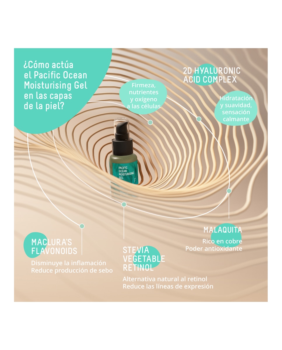 Imagen 5 de Crema Gel Pacific Ocean Moisturising Gel 50 ml Freshly Cosmetics - 50 ml