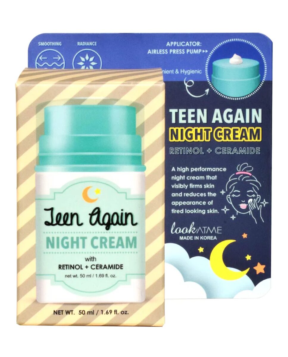 Imagen 2 de Crema de noche retinol + ceramida Teen Again 50 ml LOOKATME - 50 ml