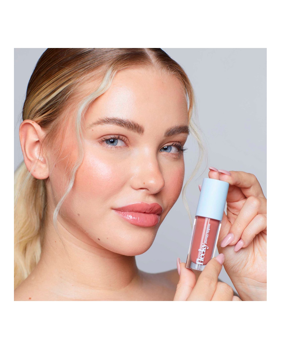 Imagen 4 de Brillo Labial Lips Gloss Voluminizador Fleeky - Rose Nude 5 ml Rose Nude