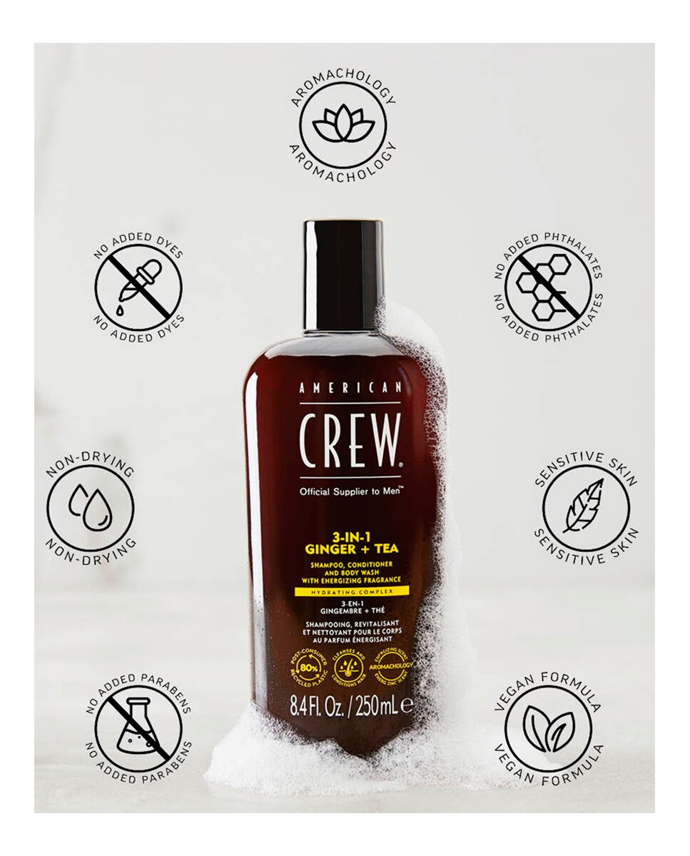 Imagen 3 de Champú 3 in 1 Energizing 250 ml American Crew - 250 ml
