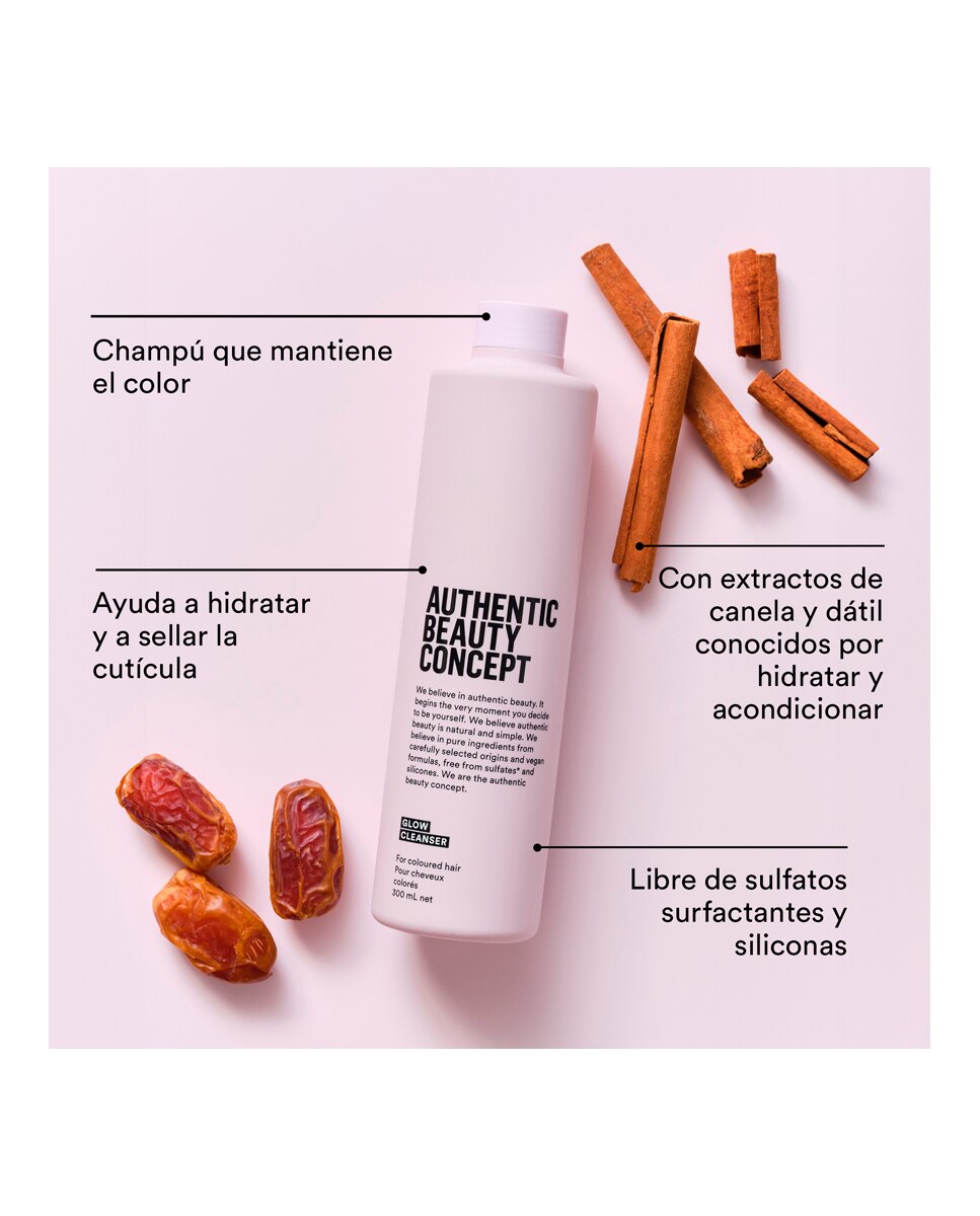 Imagen 4 de Champú Glow 300 ml Auhtentic Beauty Concept - 300 ml