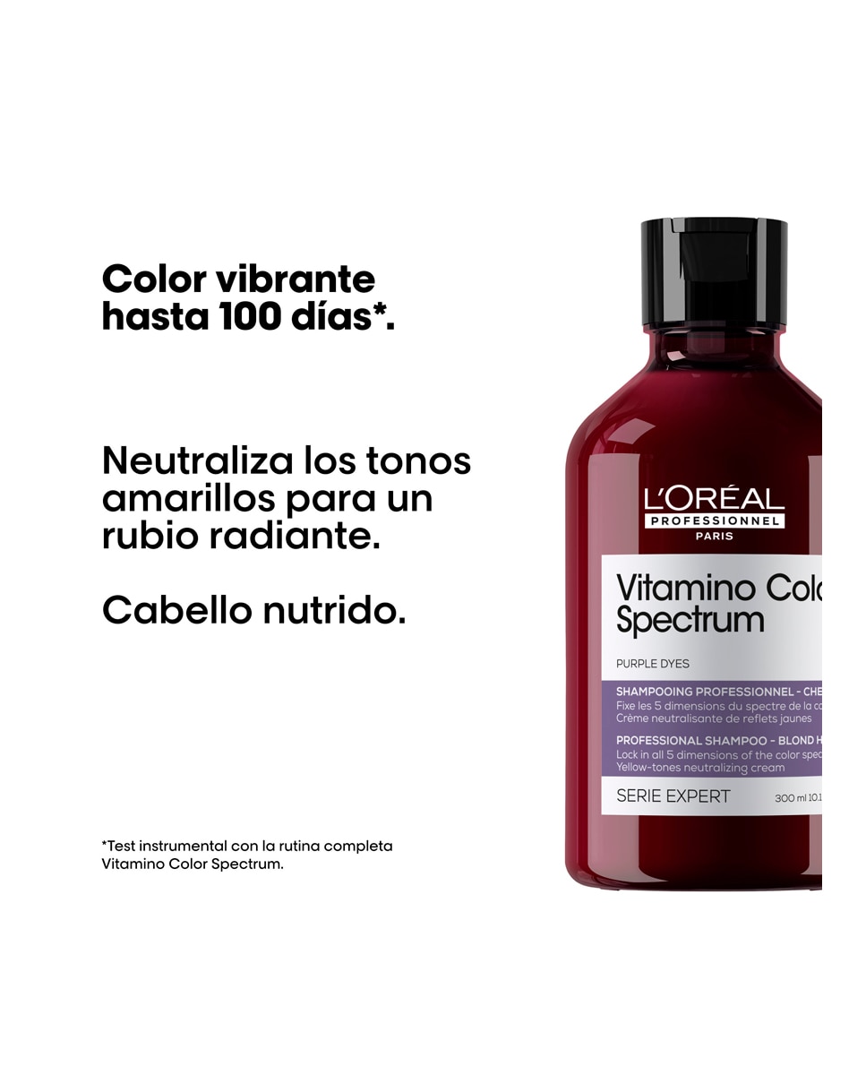 Imagen 2 de Champú Para Cabello Coloreado Vitamino Color Spectrum Purple 300 ML L'Oréal Professionnel - 300 ml