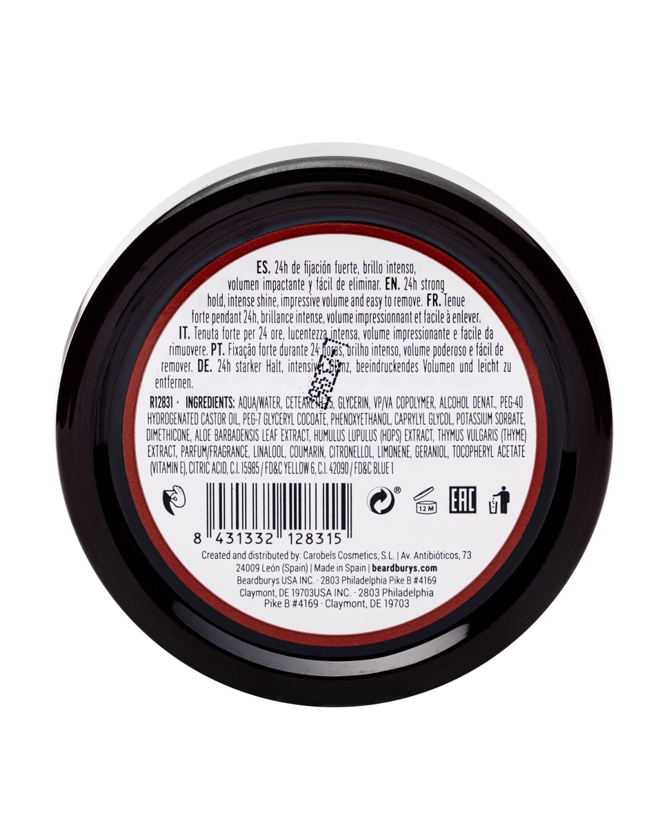 Imagen 2 de Cera de fijación fuerte Extra Water Wax 100ml Beardburys Essentials - 100 ml