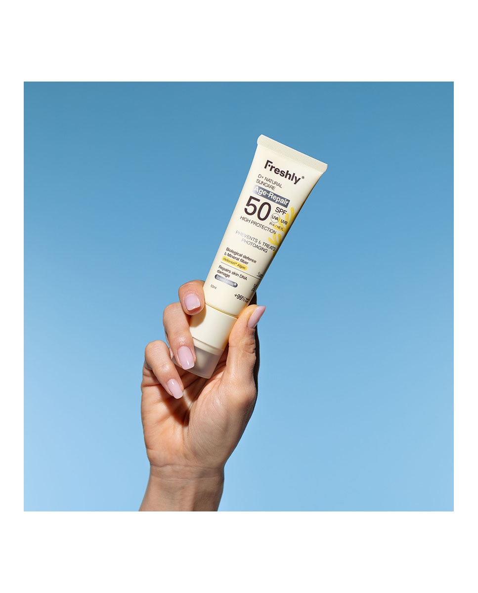 Fotoprotector antiarrugas natural SPF 50 D+ Natural Suncare Age-Repair 50 ml Freshly Cosmetics - 50 ml 3