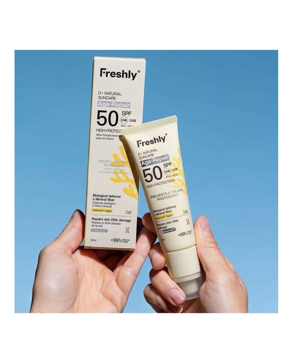 Fotoprotector antiarrugas natural SPF 50 D+ Natural Suncare Age-Repair 50 ml Freshly Cosmetics - 50 ml 4
