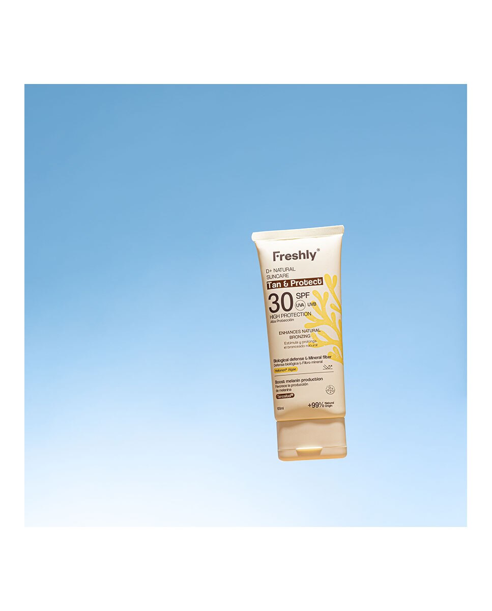 Fotoprotector autobronceador natural SPF 30 D+ Natural Suncare Tan & Protect 100 ml Freshly Cosmetics - 100 ml 3