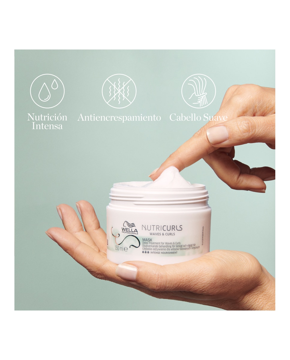 Mascarilla para cabello con ondas y rizos Nutricurls 150 ml Wella Professionals - 150 ml 8