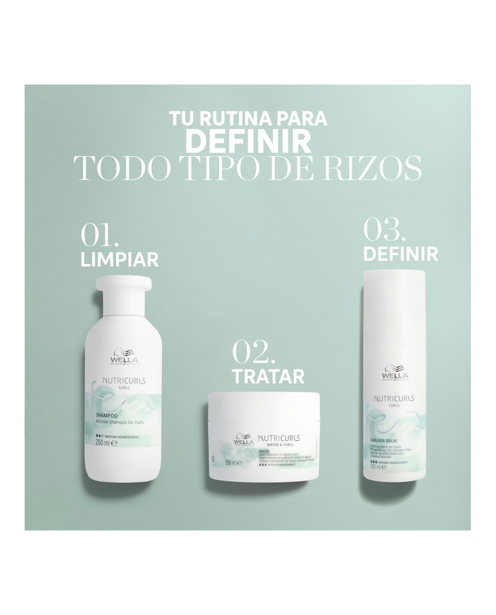 Mascarilla para cabello con ondas y rizos Nutricurls 150 ml Wella Professionals - 150 ml 10