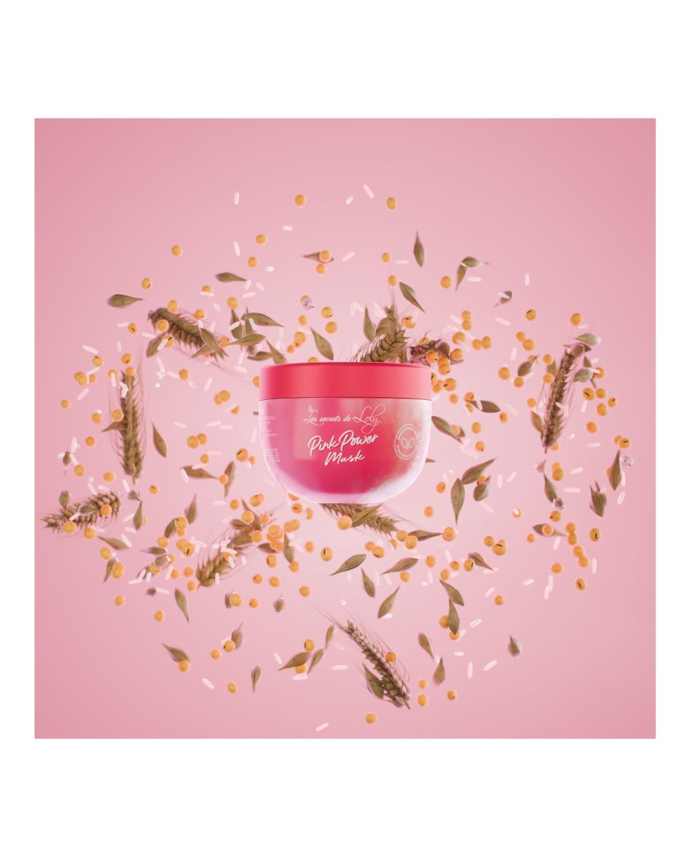 Imagen 2 de Mascarilla Reestructurante Ultraproteica Pink Power Mask 300 Ml Les Secrets De Loly
