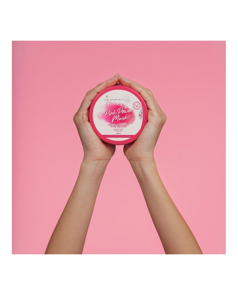 Imagen 7 de Mascarilla Reestructurante Ultraproteica Pink Power Mask 300 Ml Les Secrets De Loly