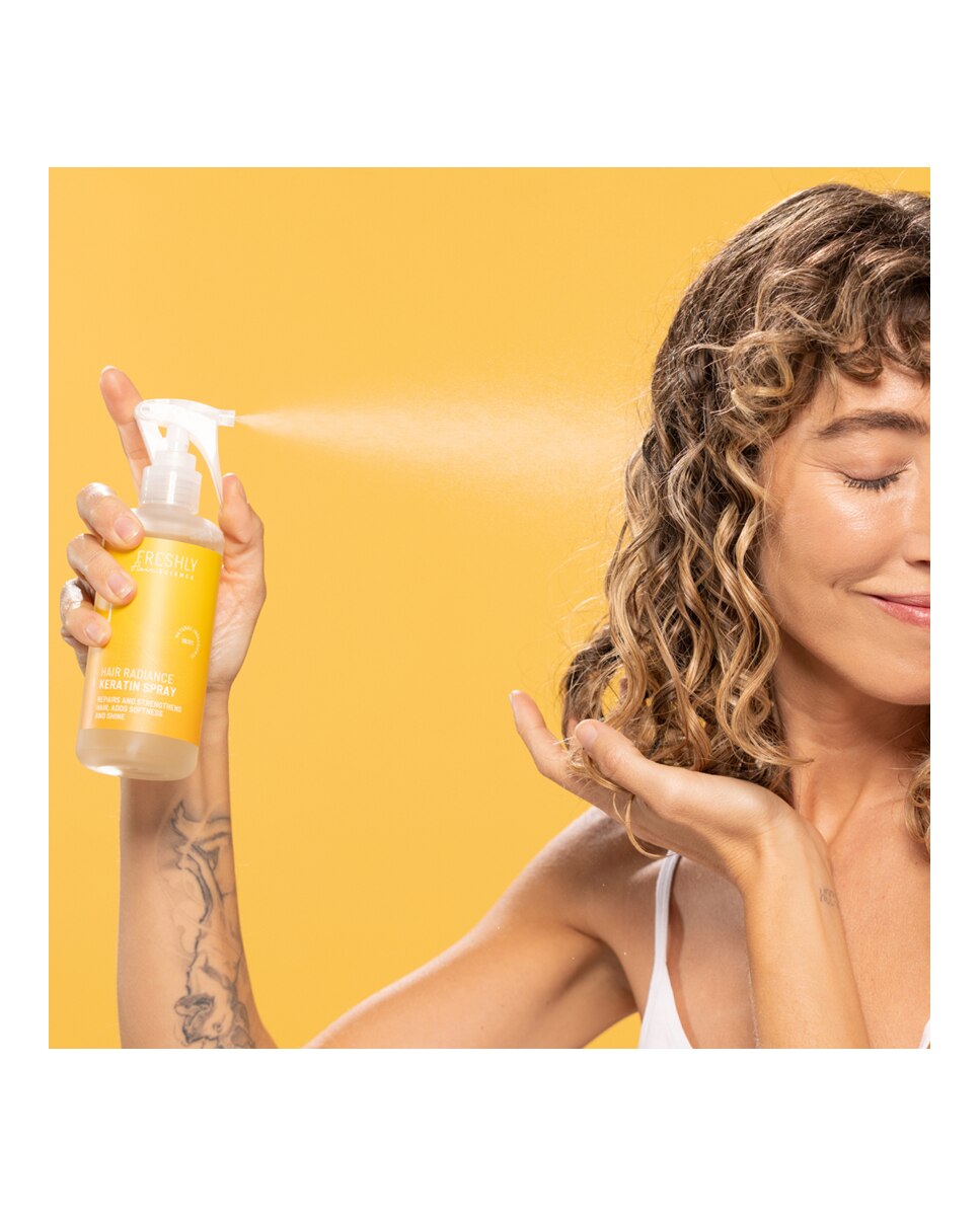 Imagen 6 de Spray reparador Hair Radiance Keratin Spray 200 ml Freshly Cosmetics - 200 ml