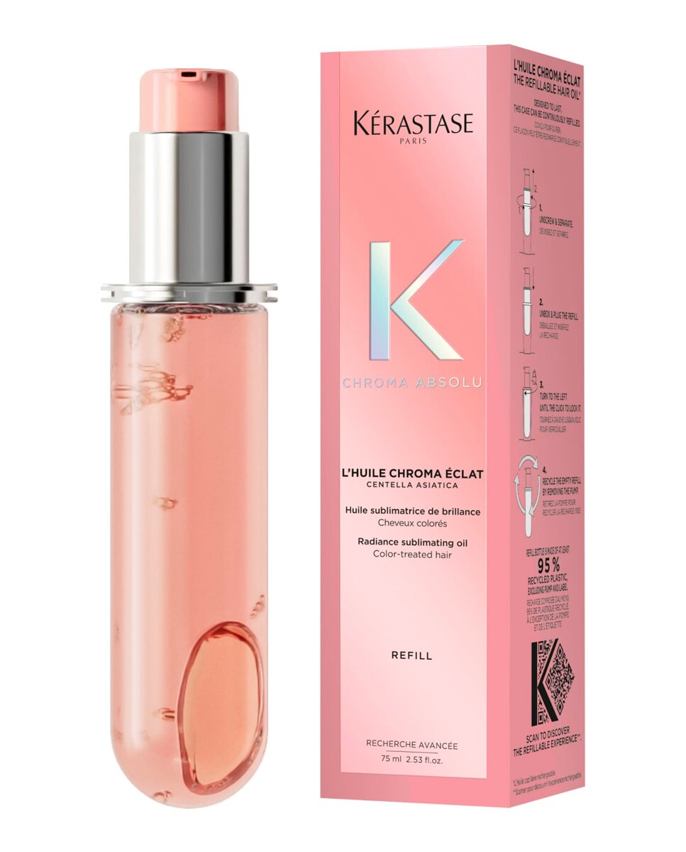 Imagen 3 de Recarga Aceite Sublimador L'Huile Chroma Éclat Radiante 75 ml Kérastase - 75 ml