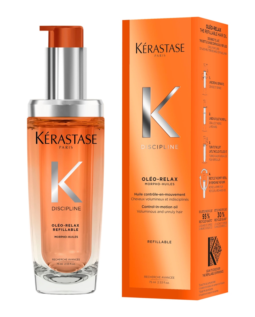 Aceite Capilar Para Cabellos Voluminosos Y Rebeldes Discipline Oleo-Relax Recargable 75 ml Kérastase - 75 ml 3