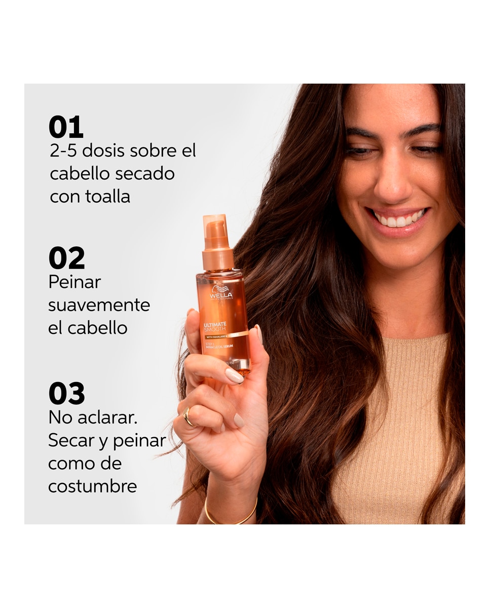 Imagen 6 de Serum Ultimate Smooth Miracle Oil Serum 30 ml Wella Professionals - 30 ml