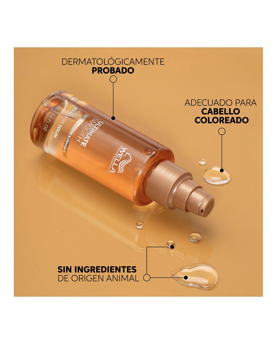 Imagen 11 de Serum Ultimate Smooth Miracle Oil Serum 30 ml Wella Professionals - 30 ml
