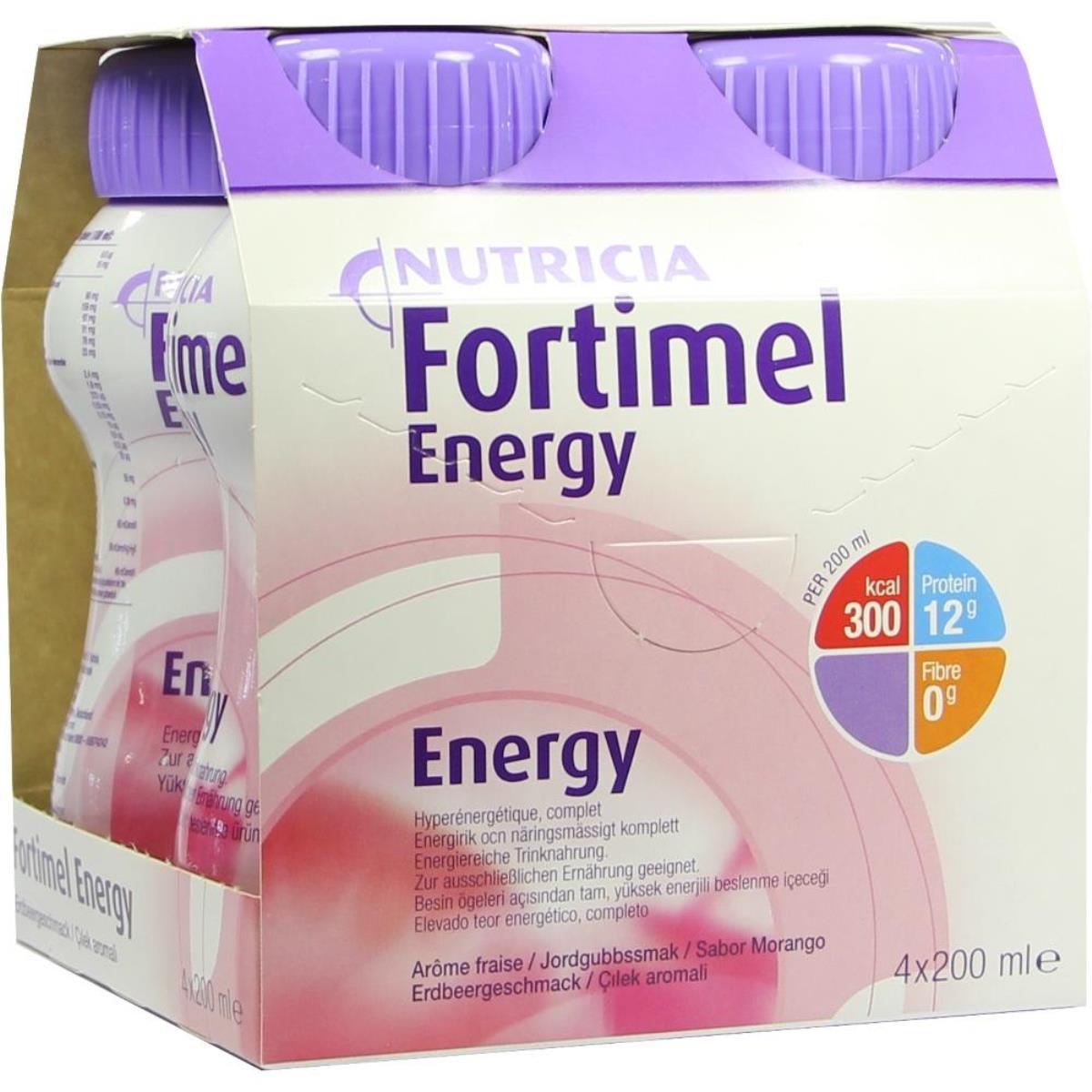 Suplemento Alimentar Nutricional Fortimel Energy Morango - 4x200 ml 2