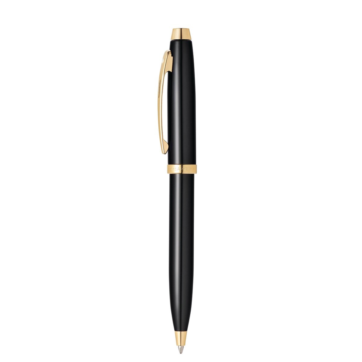 Bolígrafo Sheaffer 100 Negro Brillante con Detalles en Oro 2