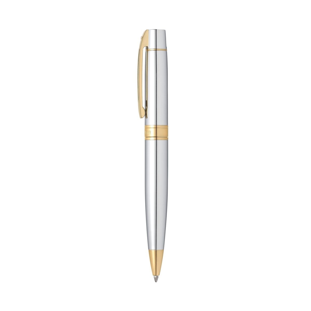 Caneta Esferográfica Sheaffer 300 Cromado Brilhante com Pormenores Dourados Cromado-3
