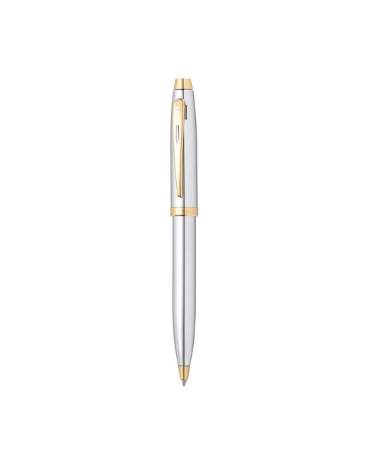 Bolígrafo Sheaffer 100 con Acabado de Cromo Brillante con detalles Dorados Cromado-1