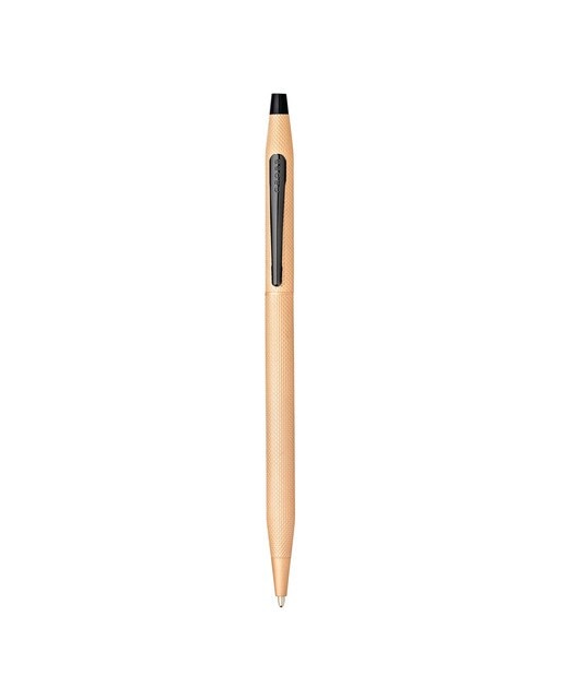 Imagen 0 de Bolígrafo Century Classic Metals Oro Rosa Cepillado PVD con Grabado de Diamante Cross Dorado