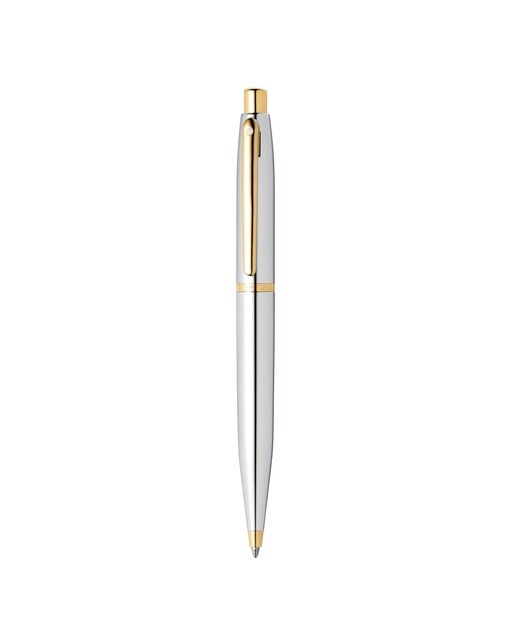 Caneta Esferográfica VFM Sheaffer Cromada e Dourada 1