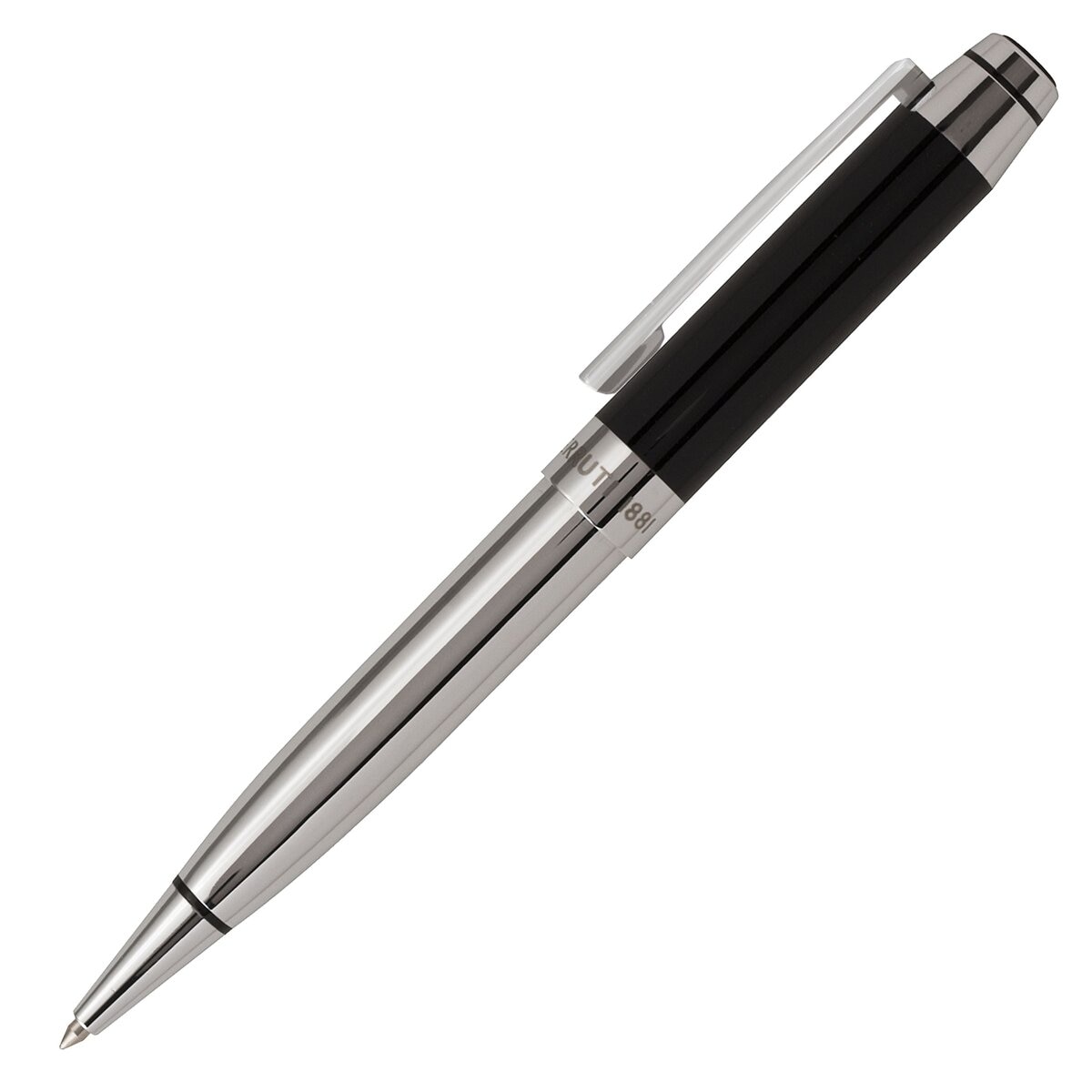 Caneta Esferográfica Heritage Black Cerruti 1881 Preta e Cromada Preto / Crómio-2