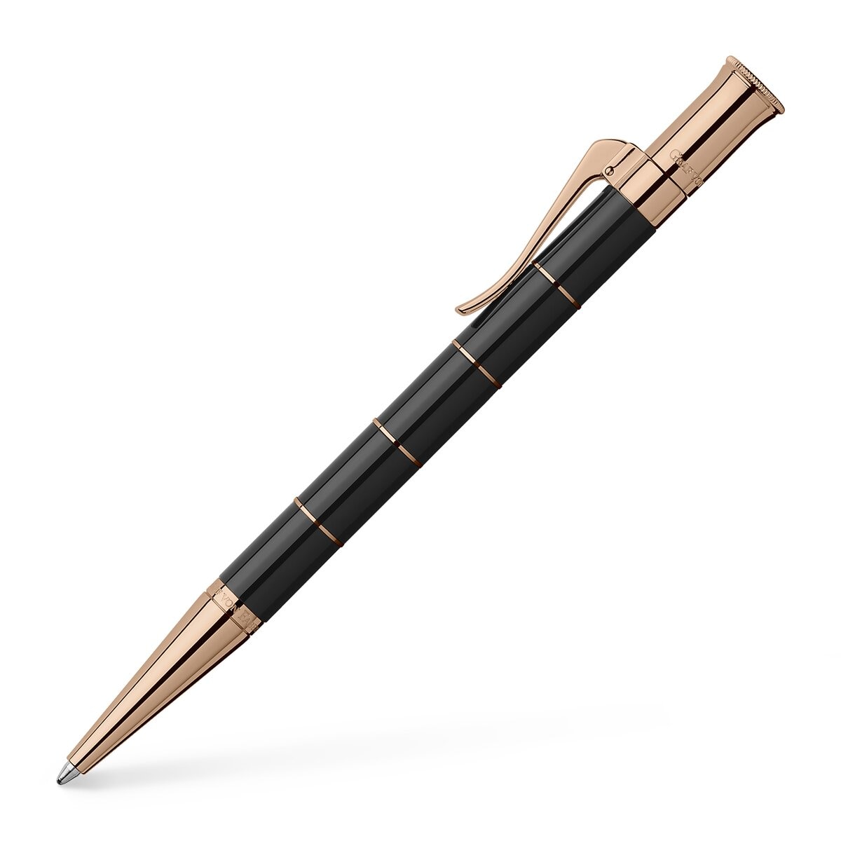 Esferográfica Anello Rose Gold Graf von Faber-Castell - Preto Negro / Ouro-3