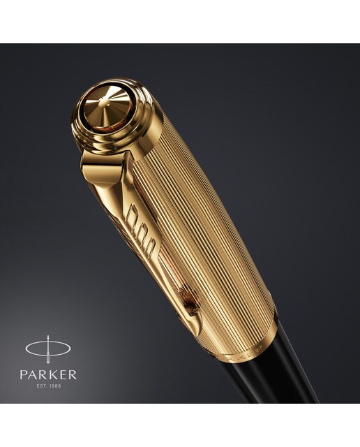 Caneta esferográfica 51 Premium preta e dourada GT Preto / Dourado-3