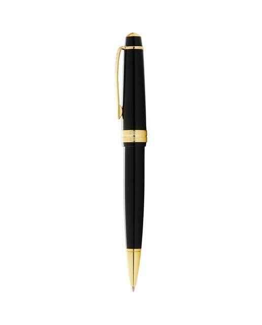 Caneta Esferográfica Bailey Light™ com Pormenores Dourados - Preto Brilhante 2