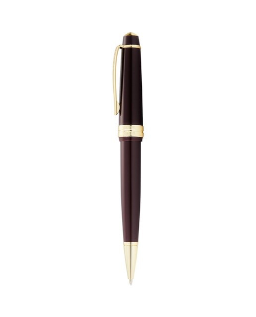 Caneta Esferográfica Bailey Light™ com Pormenores Dourados - Bordeaux 2