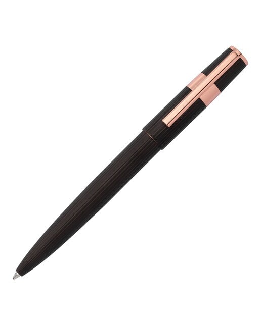 Caneta Esferográfica Gear Pinstripe - Preto/Dourado Rosa 1