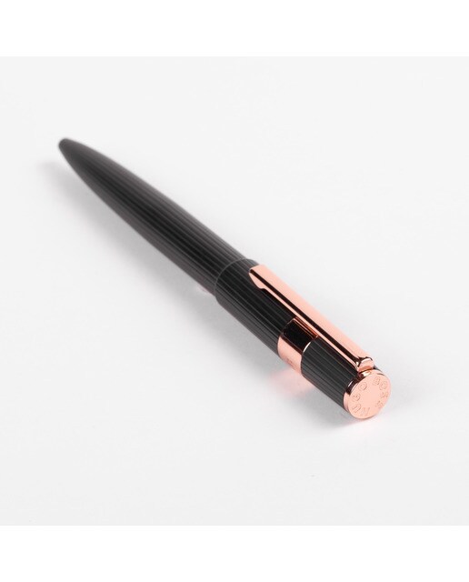 Caneta Esferográfica Gear Pinstripe - Preto/Dourado Rosa 3