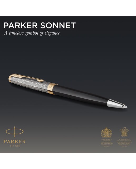 Caneta Esferográfica Sonnet Metal GT - Preto Preto-5